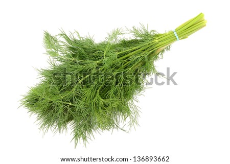 bunch dill isolated on white background