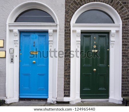As houses were planned to look alike, Dublin citizens painted their doors in different color in the 18th century to show individuality.