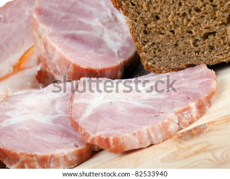 food arrangement of meat, bread and vegetables