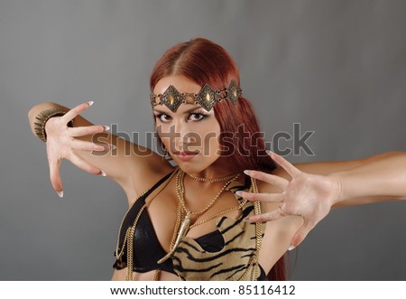 Sexy wild woman  amazon  .young warrior woman