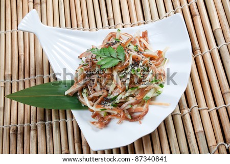 chinese cuisine .Chinese dish pig ear