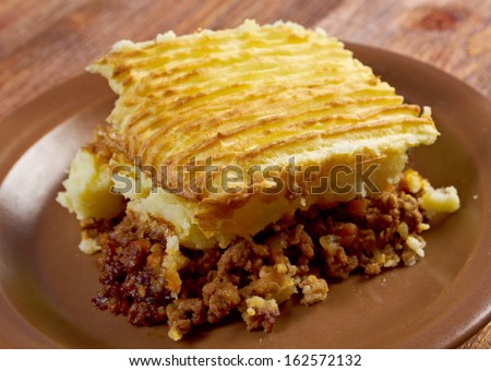 Cottage pie - traditional British home-cooking.