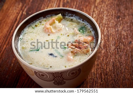 Seafood Chowder .country cuisine.farm-style