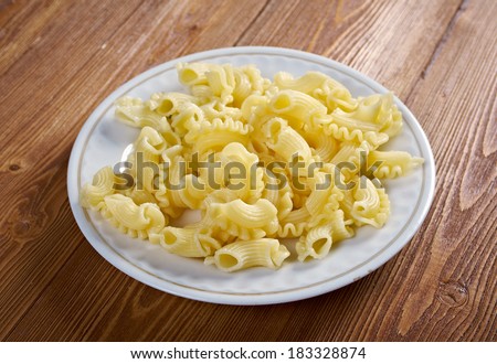 Creste pasta.Southern Italian cuisine