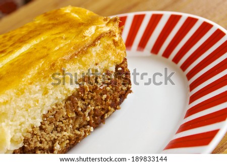 Hachis Parmentier - dish made with mashed, baked potato, combined with diced meat.s named after Antoine-Augustin Parmentier, a French pharmacist
