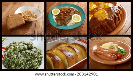 Food set .  german traditional  cuisine