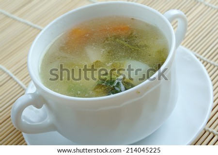 l cabbage soup - Green nettles and chicken wings