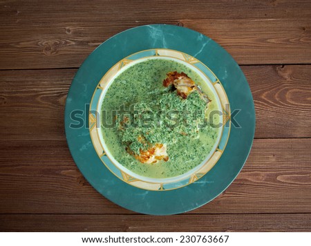 Merluza en salsa verde - fried fish with green sauce