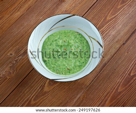 Chimichurri -  green sauce used for grilled meat, originally from Argentina