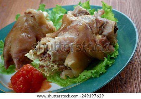 Crubeens - Irish food made of boiled pigs\' feet
