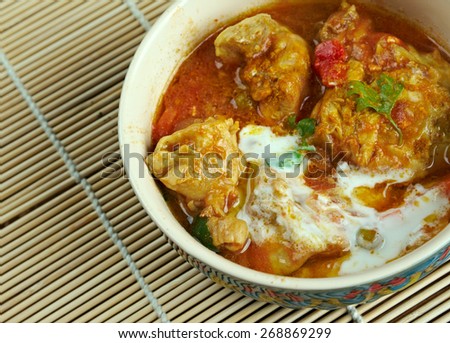 Murgh Dopiaza -  Persian meaning  a South-Asian curry dish.