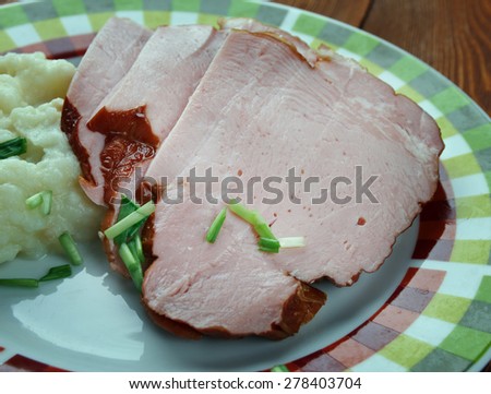 Kassler - German cuisine  salted  and slightly smoked cut of pork