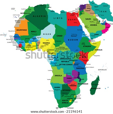 topography of africa. Topographical Map Of Africa