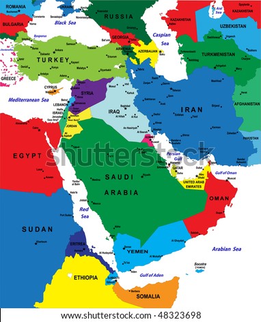 Middle-east political map