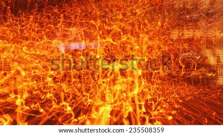 Abstract Fire trails in night
