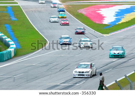 Racing - group of cars