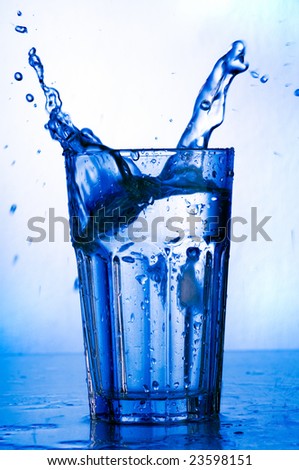 Splashing drink water