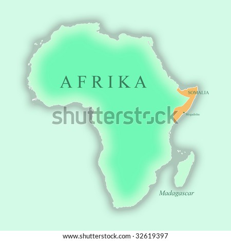 map of somalia in africa. stock photo : Map of Somalia
