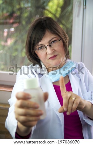Woman doctor not recommending pills
