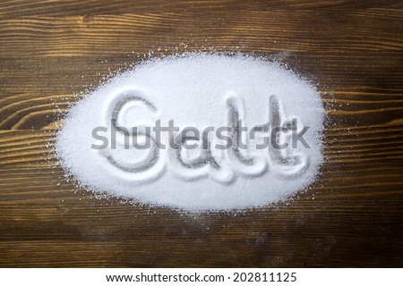 SALT written on a heap of salt