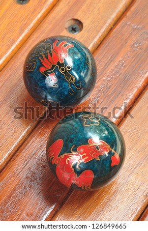 chinese hand massage balls in dragon decoration