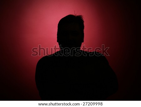 silhouette of the secret agent