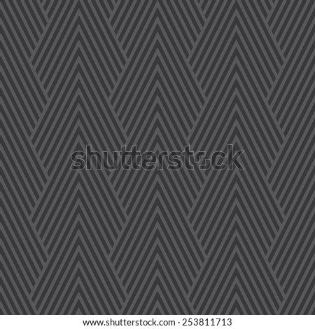 Seamless dark gray art deco optical chevron mountains pattern