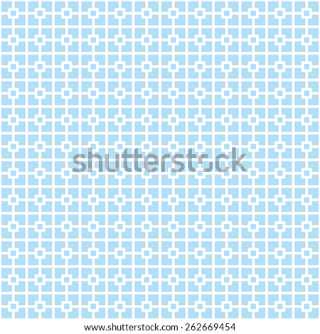 Seamless blue classical architecture square pattern