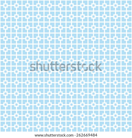 Seamless blue classical architecture square pattern vector