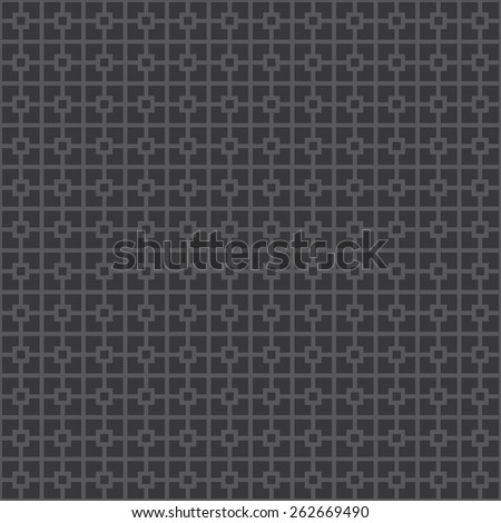 Seamless dark gray classical architecture square pattern vector