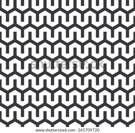 Seamless black and white fancy zigzag pattern