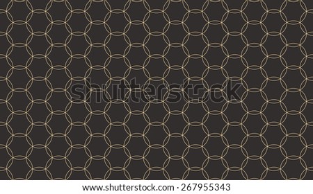 Seamless antique palette circular pattern on a hexagonal grid