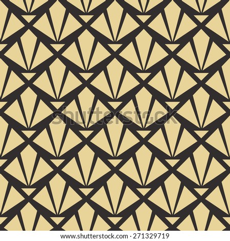 Seamless antique palette art deco diamond rays pattern