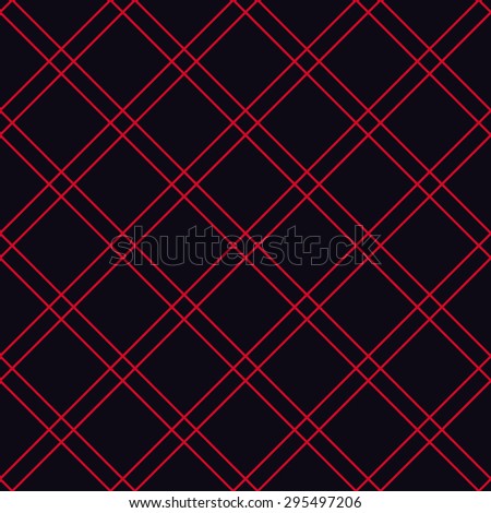 Seamless red and black diagonal squares outline pattern