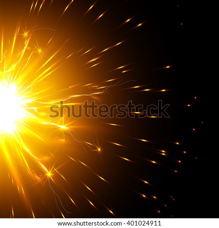 Jolt of electricity, the bright rays of the sun, molten lava