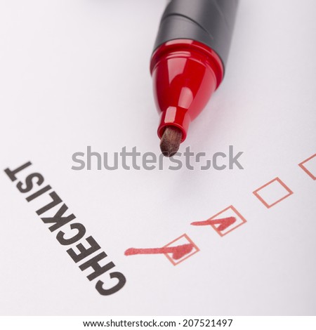 To Do list or checklist with check marks isolated on white