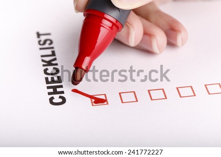 To Do list or checklist with check marks isolated on white - self improvement and time management