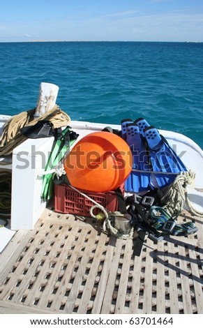 Diving Equipment on Dive Boat