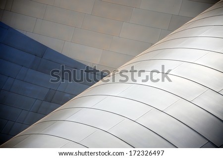 LOS ANGELES - JAN 7, 2012: Details of the roof of Walt Disney Concert Hall in Los Angeles, California, USA on June 7, 2012.