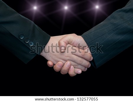 Businessman handshake teamwork partners shaking hands
