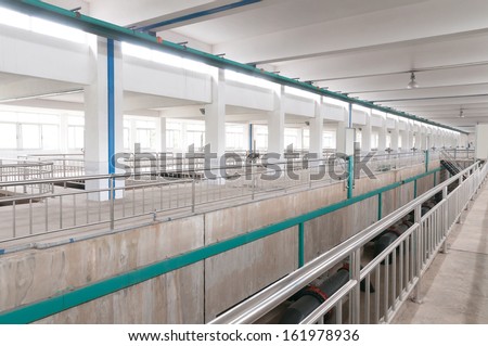 water pumping station - water treatment plant within the pumps and pipelines