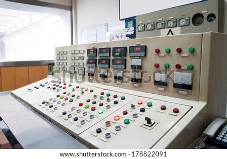 Control room of a nuclear power generation plant