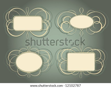  vector Elegant ornate frames perfect for wedding or party invitations