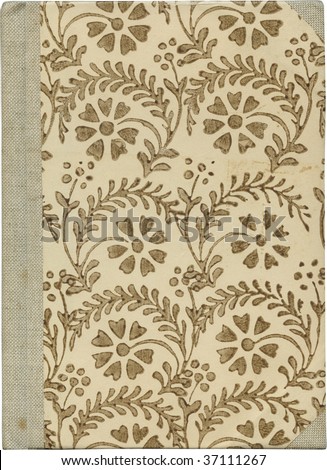 Old book cover with pattern