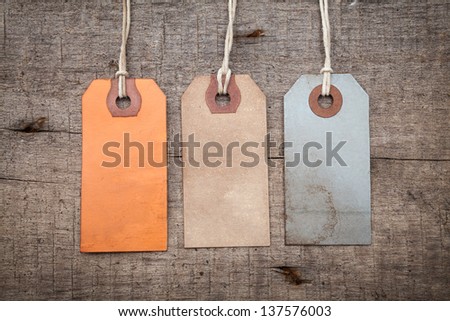 Vintage paper tags and labels