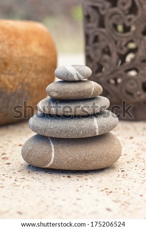 close up shot of stone pile on wall on the beach