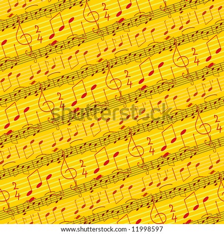 Seamless wallpaper with music notes. Vector version - in my portfolio