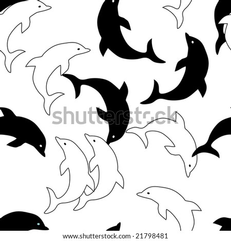 Background Images Of Dolphins. stock vector : seamless vector ackground with dolphins
