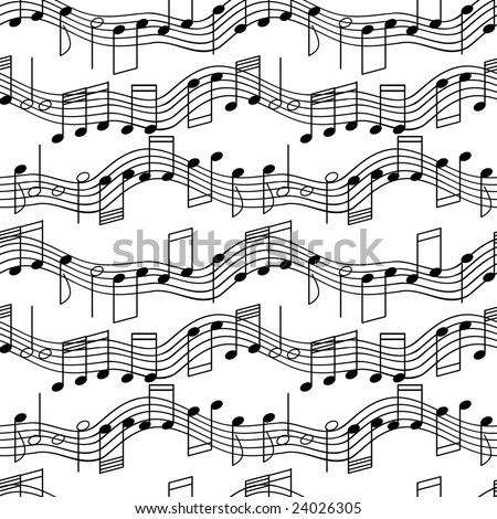 stock vector Seamless wallpaper with music notes