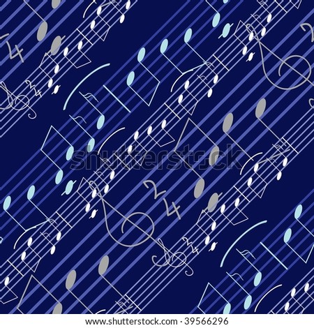 Wallpaper Of Music Notes. stock vector : Seamless wallpaper with music notes